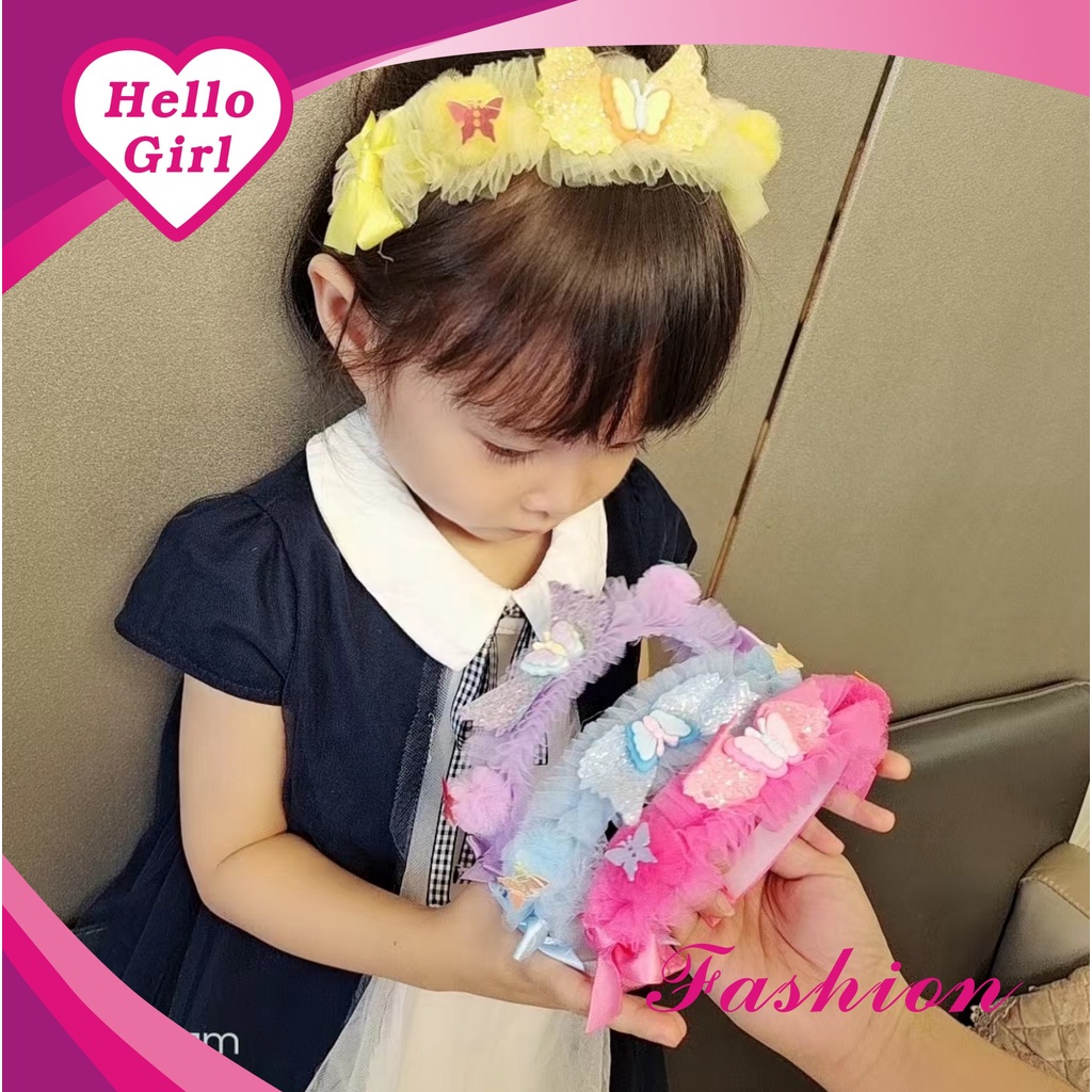 (Hello Girl)B44 Bando Anak Bando Beruang Kecil Import