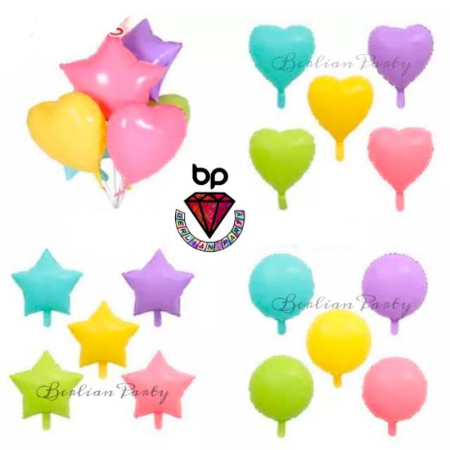 Balon foil Love / Balon foil Bulat Pastel 40CM / Balon macaron