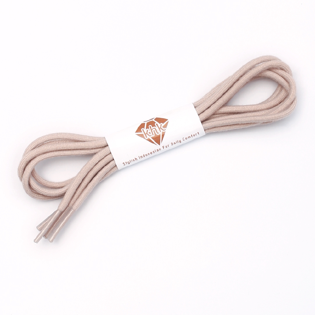 Khakikakiku Rounded Shoelaces Cream