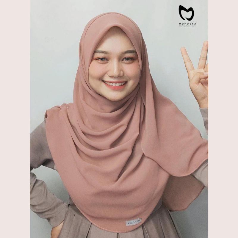 Malaysian Square Muposya || Hijab Malaysia, Muposya Shawl