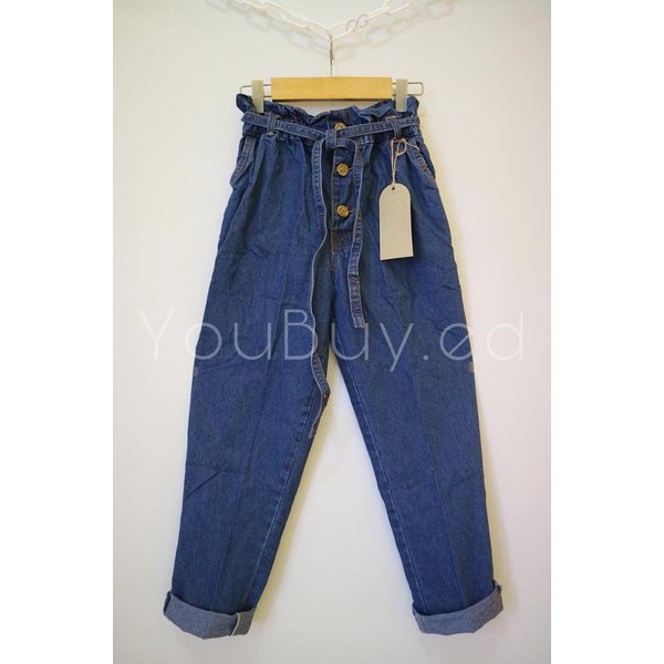 SHAREN Boyfriend Jeans Jumbo LV 3020 Wanita Pinggang Karet Baggy Ayuna / Lola Pants Jumbo