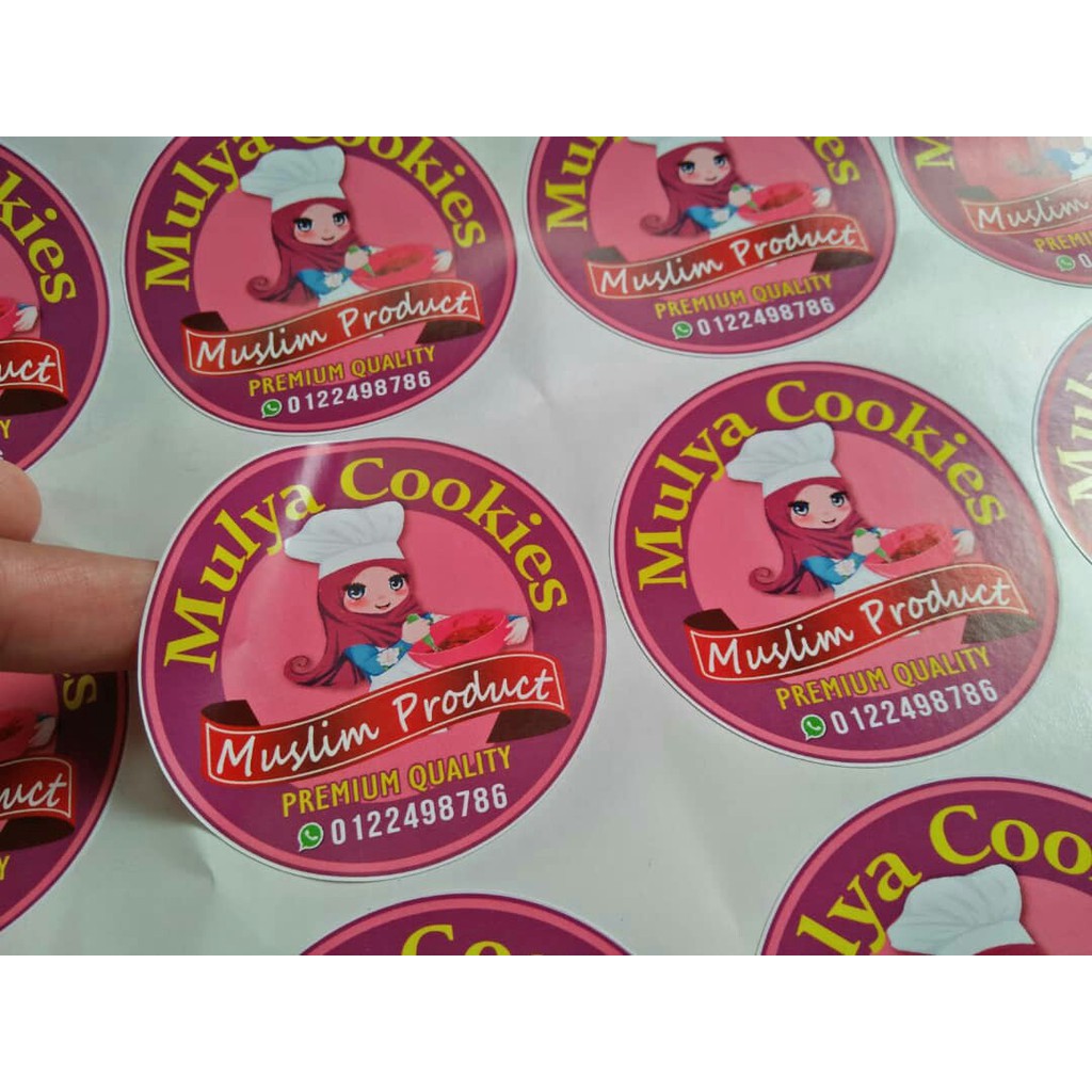 

Cetak Sticker Vynil Label Kemasan KISS CUT SEHARI JADI!