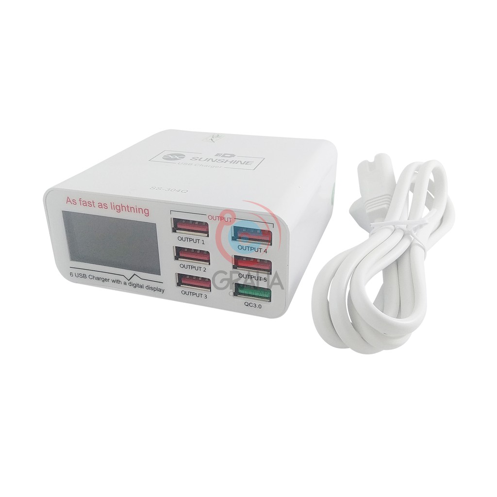 ADAPTOR CHARGER SUNSHINE SS-304Q 6 PORT