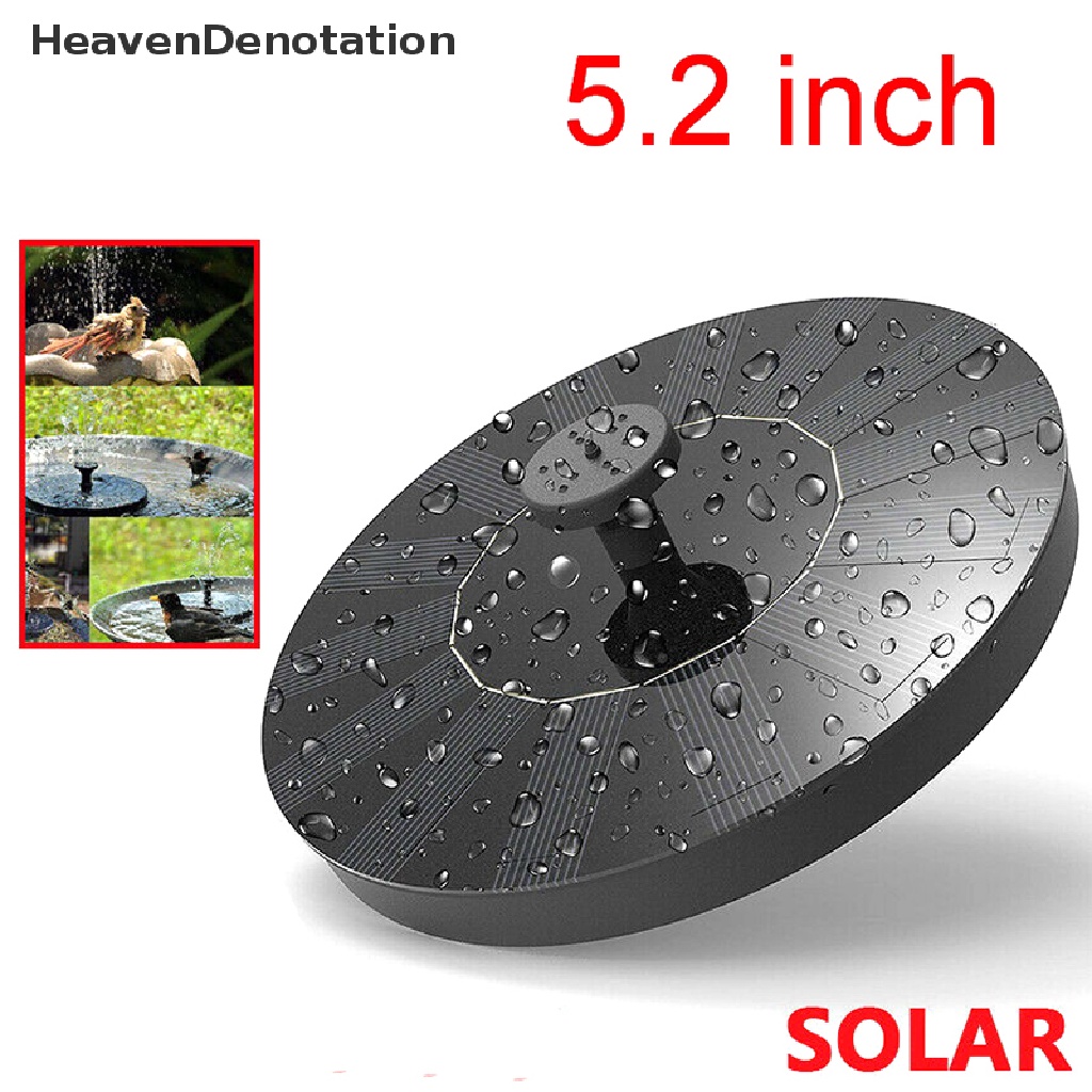 [HeavenDenotation] Solar Powered Floating Bird Bath Water Fountain Outdoor Pond Pool Garden Patio