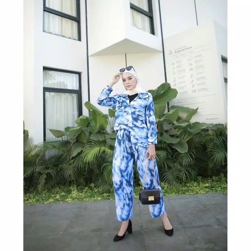 REAL PICT SETELAN TIE DYE/RAYON SET