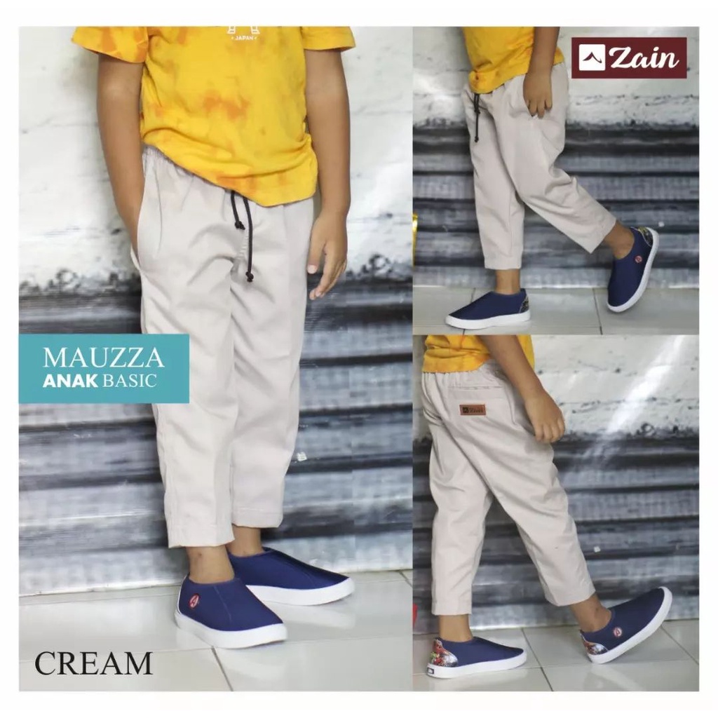 Celana Sirwal Anak Premium Bahan Drill Karet Pinggang Tali Kur By Zain Nyaman Dipakai size XS S M L dan XL