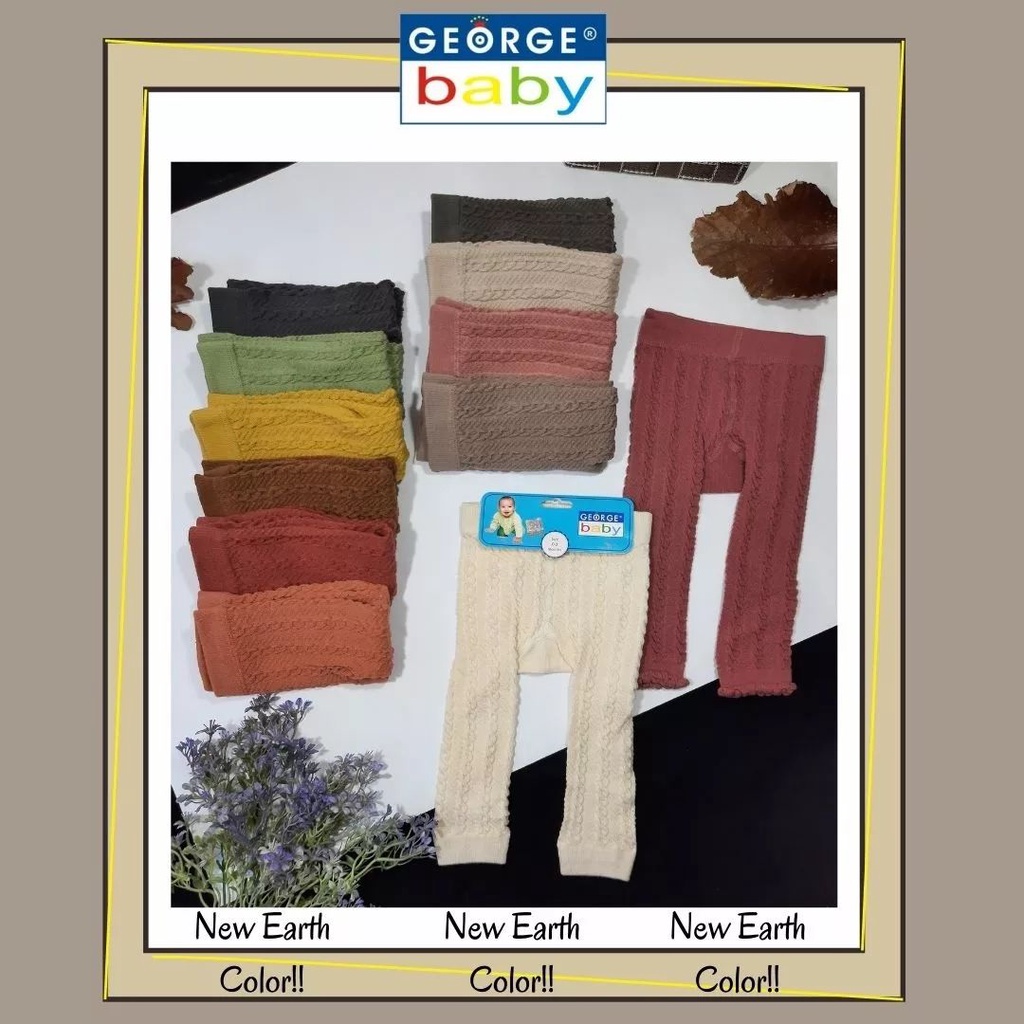 George Celana Legging Baby Buka Kaki Cable Earth