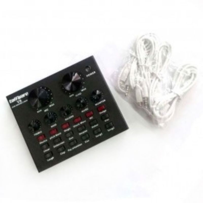Soundcard Audio USB External Live Broadcast Microphone Headset - V8