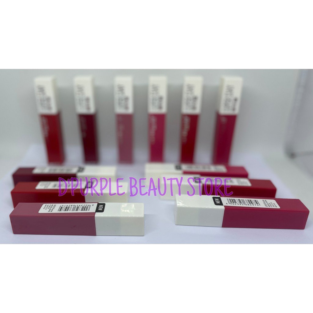 ( Lusinan ) Lipcream Maybelline Super Stay 12 Pcs Warna Sesuai Gambar ( Real Pict )