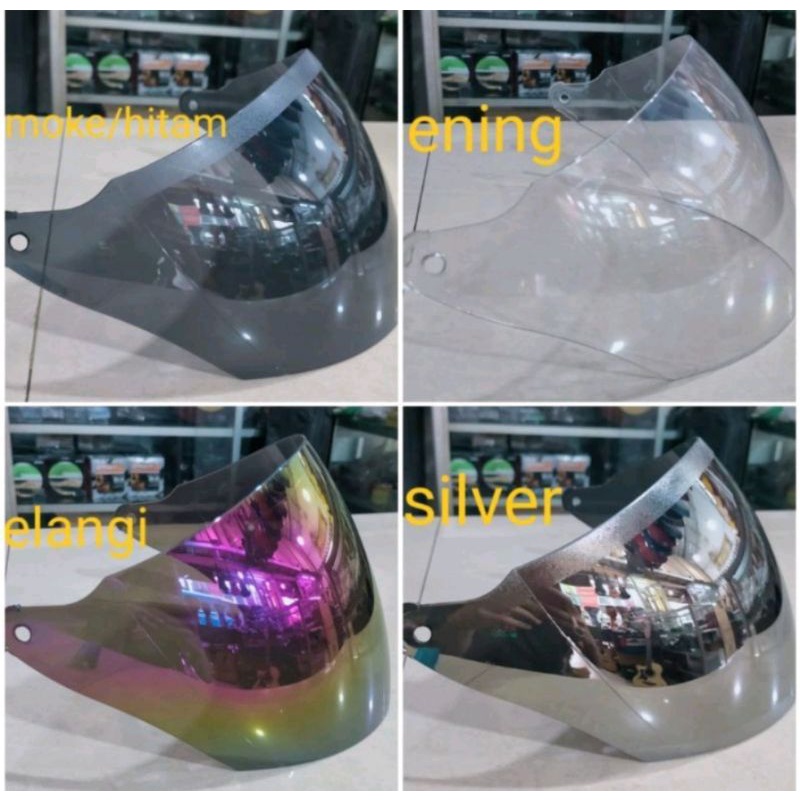 KACA HELEM GM ORIGINAL ANTI SILAU pelangi Silver