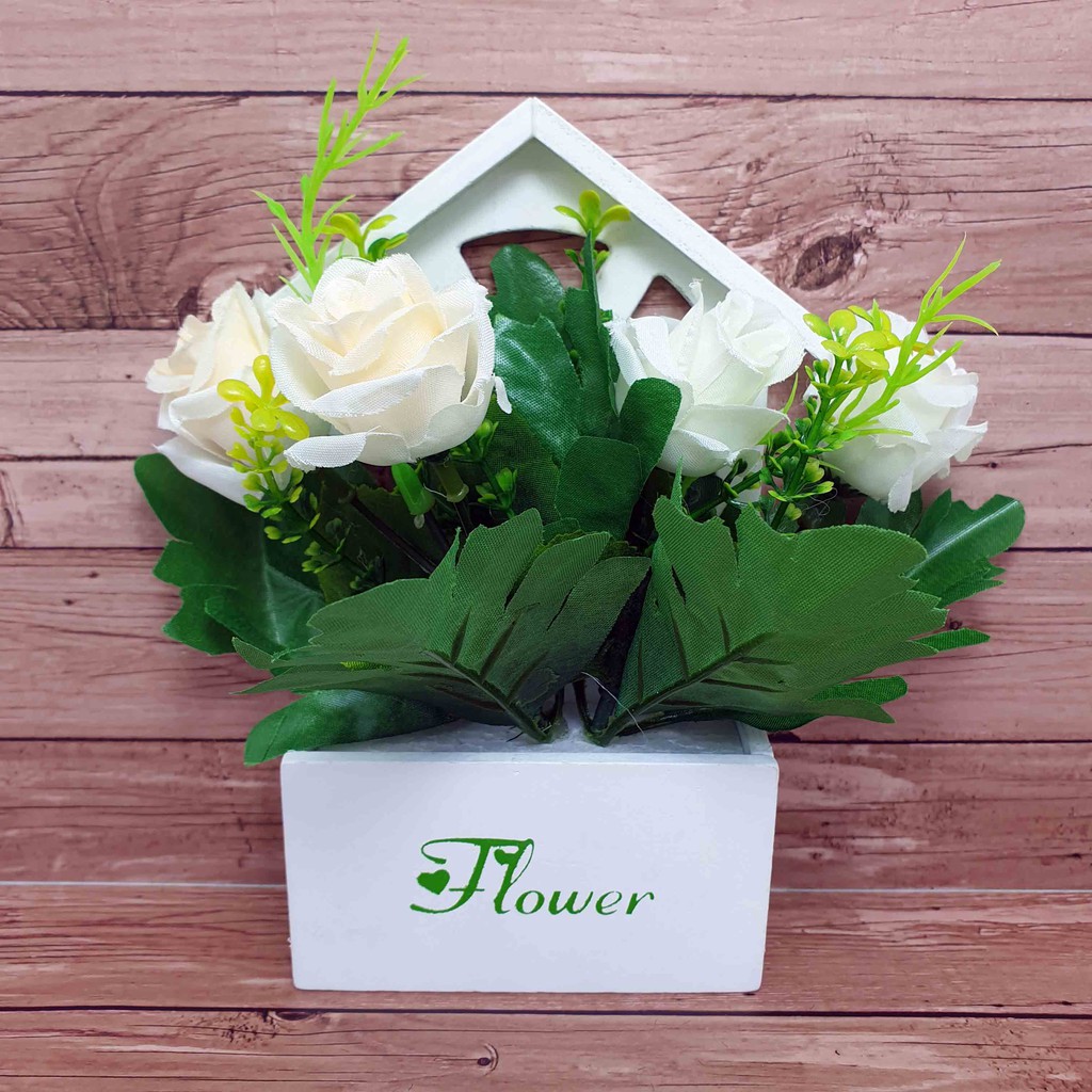 Hiasan Bunga Gantung Alternatif 1/  Bunga Dinding/ Bunga Plastik/  Bunga Artificial/ Bunga Palsu-Peach