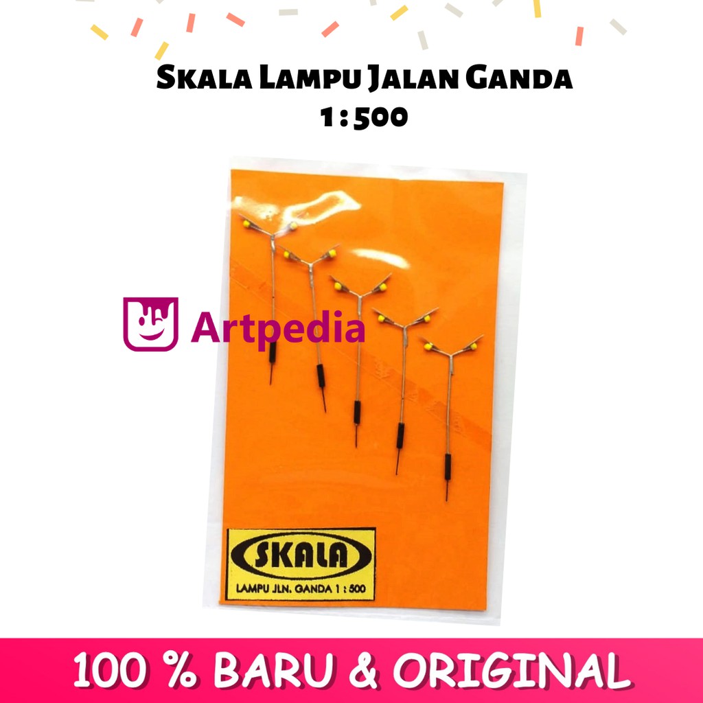 Maket Lampu Jalan Ganda 1:500 / Miniatur Bangunan / Diorama Lampu