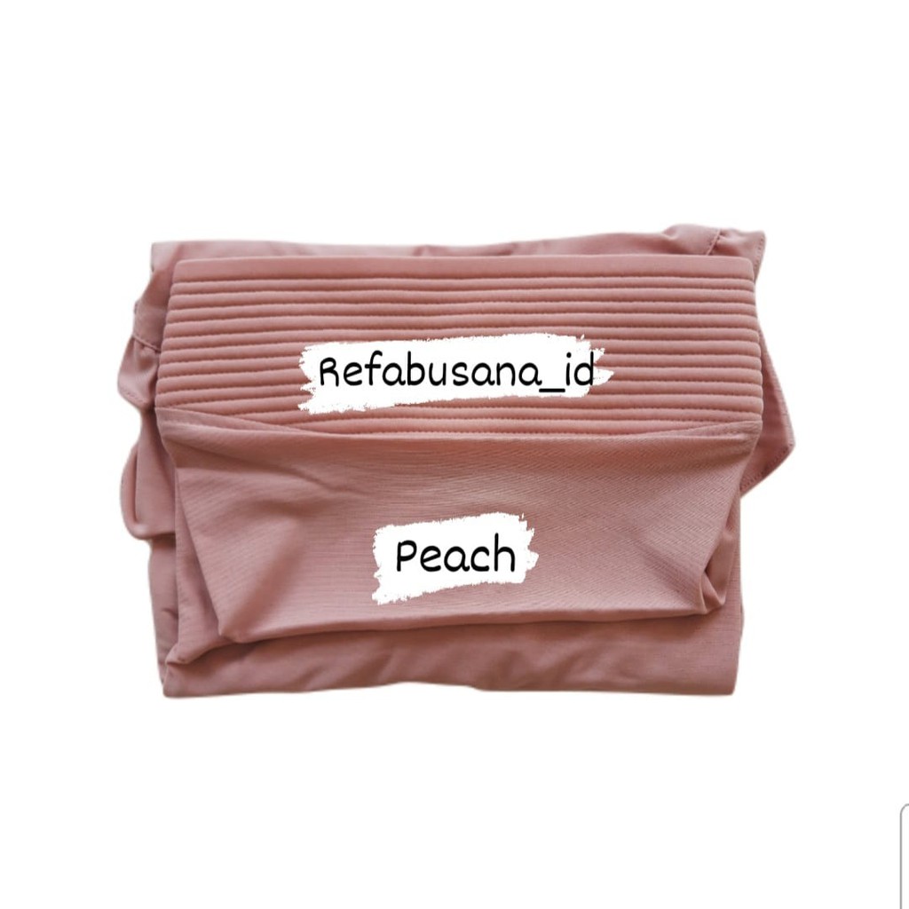 Jilbab Instan Kerudung Instan Jilbab Bergo Jersey Premium Sarah-Peach