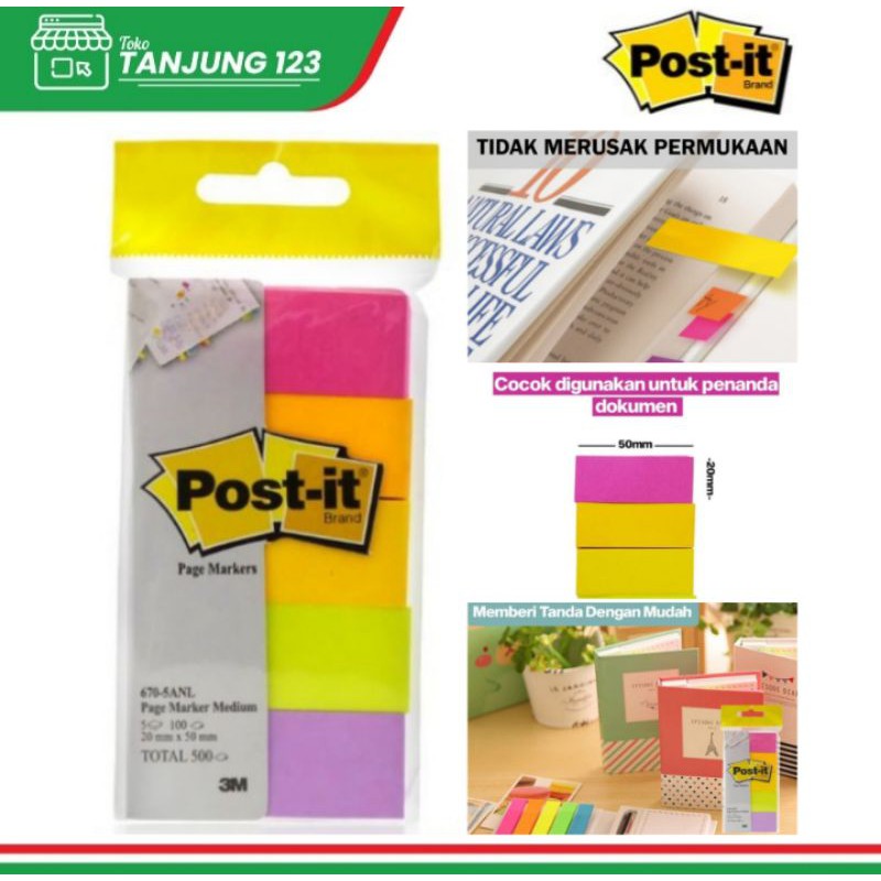 

POST-IT KERTAS MEMO LABEL PENANDA TEMPEL 670-5ANL ISI 500 LEMBAR