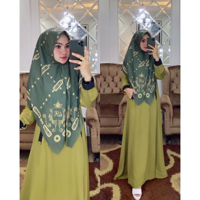 DRESS BASIC IRNA SET SCRAF PRINTING BY IRNA GALLERY