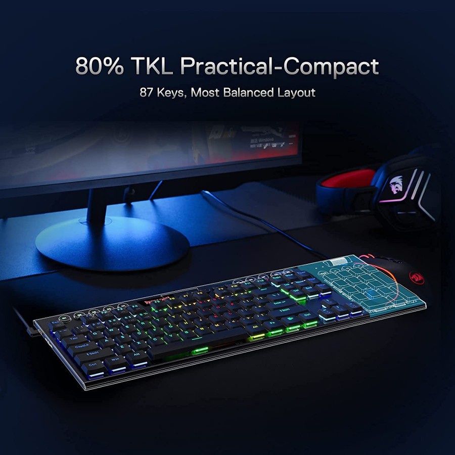 Redragon K621 HORUS TKL LP RGB Wireless Mechanical - Gaming Keyboard