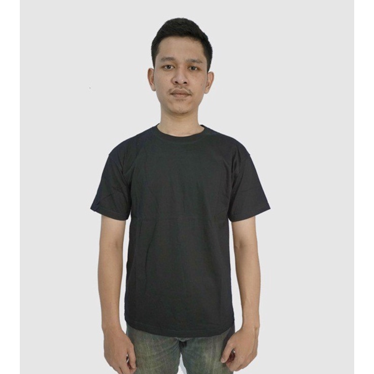 Kaos Polos Hitam Krah Bulat