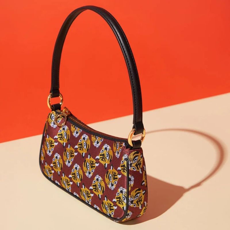 5.5 SALE | CK Tiger Print Jacquard Shoulder Bag