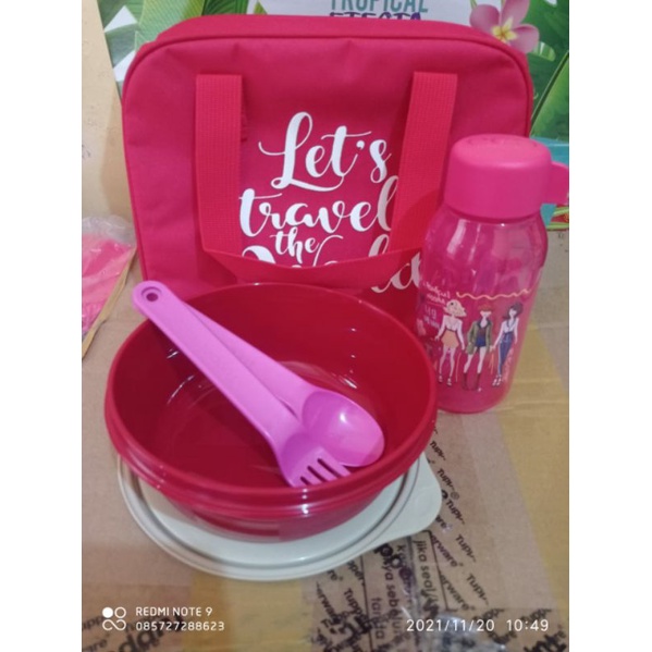 Promo tupperware murah lunch box set tempat bekal makan free tas tempat makan anak sekolah dewasa