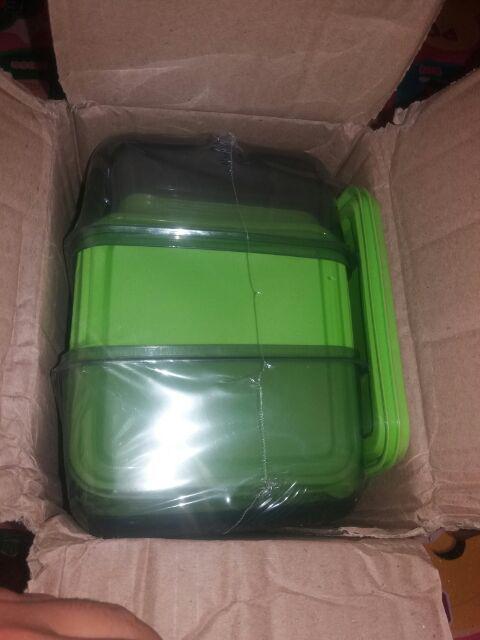 Calista Otaru Smoke Isi 14 Pcs (7 Set) / Toples Plastik / Tempat Makanan / Container / Warna Hijau