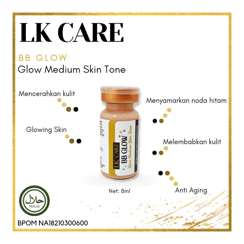 Skin scare serum bb glow BPOM medium skin tone sulam bedak glowing merk LKCARE