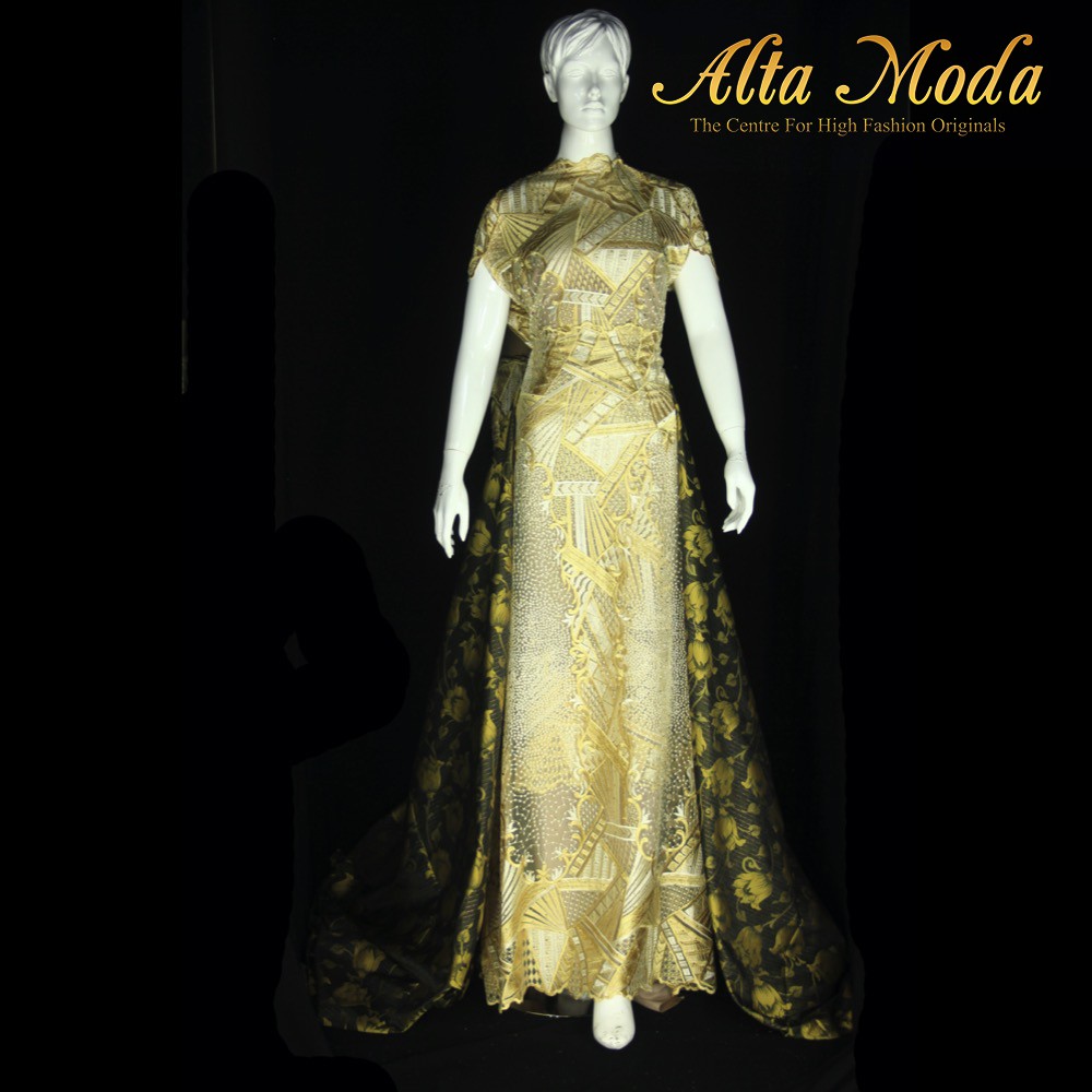 

Alta Moda Kain Jacquard Lurex Motif Mawar Kuncup - Kuning (1M)