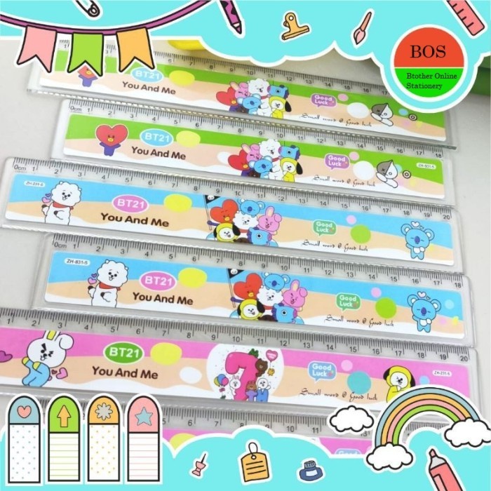 

Goodstore Penggaris 18cm/ BT21/ Pengukur/ Gambar/ Melukis/ Sekolah/ Kantor