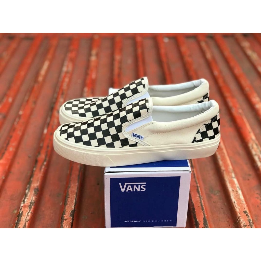 100% PREMIUM Sepatu Vans Slip On OG Checkerboard Catur Thrasher Fear termurah pria wanita