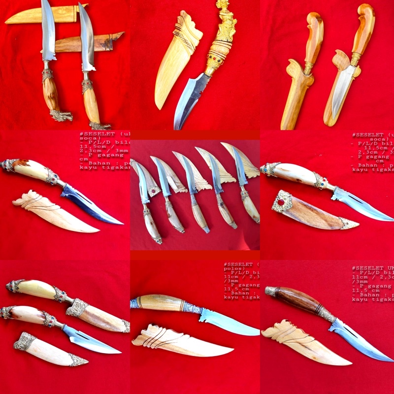 

seselet / mutik / temutik / pengutik / tiuk /pisau bali khas