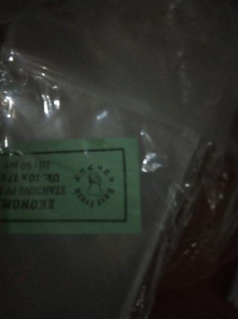 Standing Pouch Klip 10x17cm (1pak Isi 50pcs) Single Seal