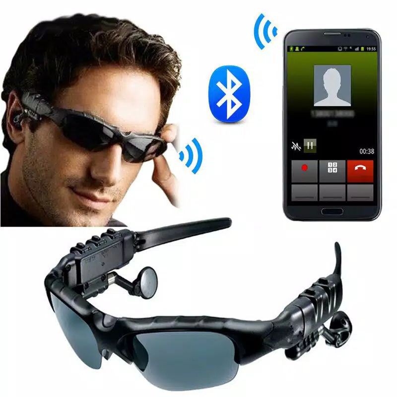 Headset Kacamata MP3 Bluetooth Wireless / Headset Kacamata Bluetooth