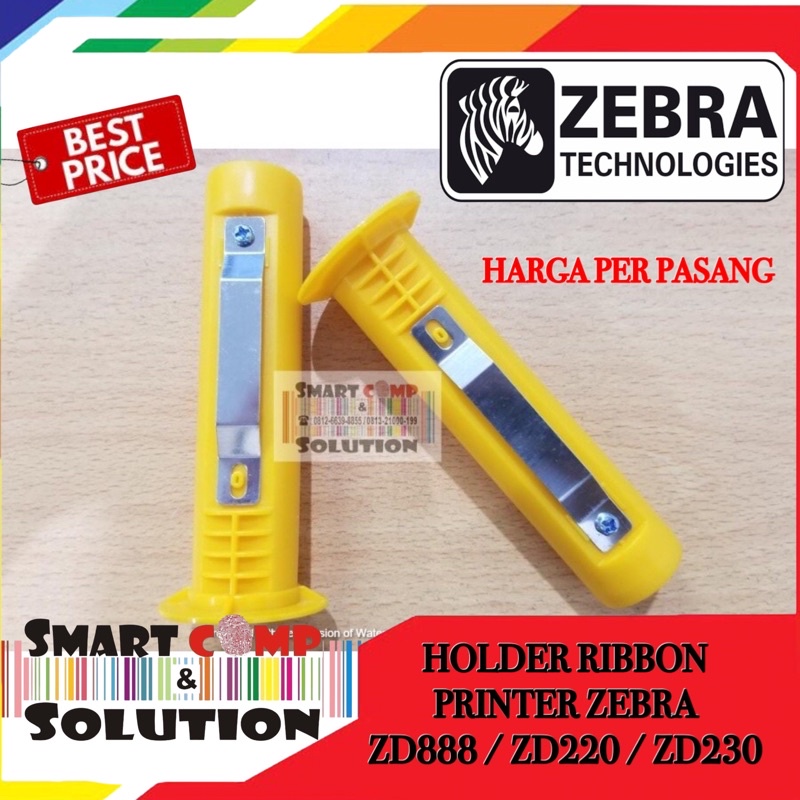 Holder Roller Spindle Ribbon 110mm x 300 Meter Core 1 inch  Printer Barcode Zebra ZD220 ZD888
