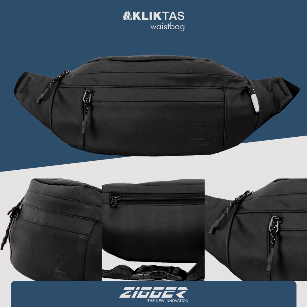 [KLIKTAS] Tas pinggang Anti air Zigger Carbon series Amber 22004 Waterproof waistbag