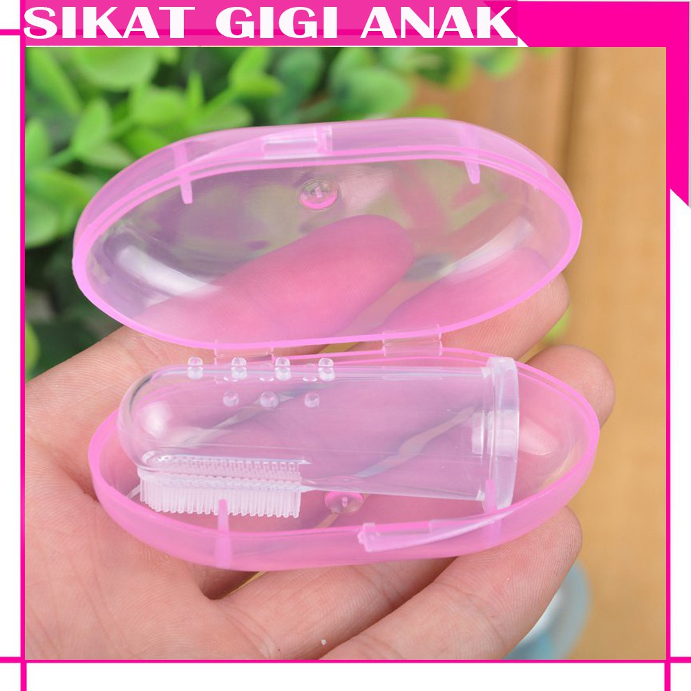 Finger Toothbrush / Sikat Gigi Bayi New Born Toddler Soft Silicone sikat lidah bayi silikon