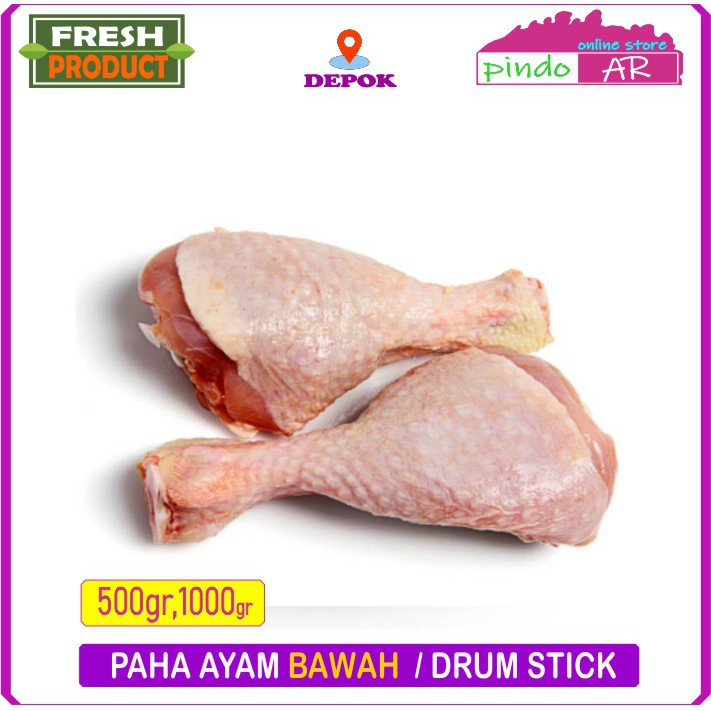 

PAHA AYAM BAWAH / DAGING PAHA BAWAH AYAM BROILER / DRUMSTICK 1000 GRAM