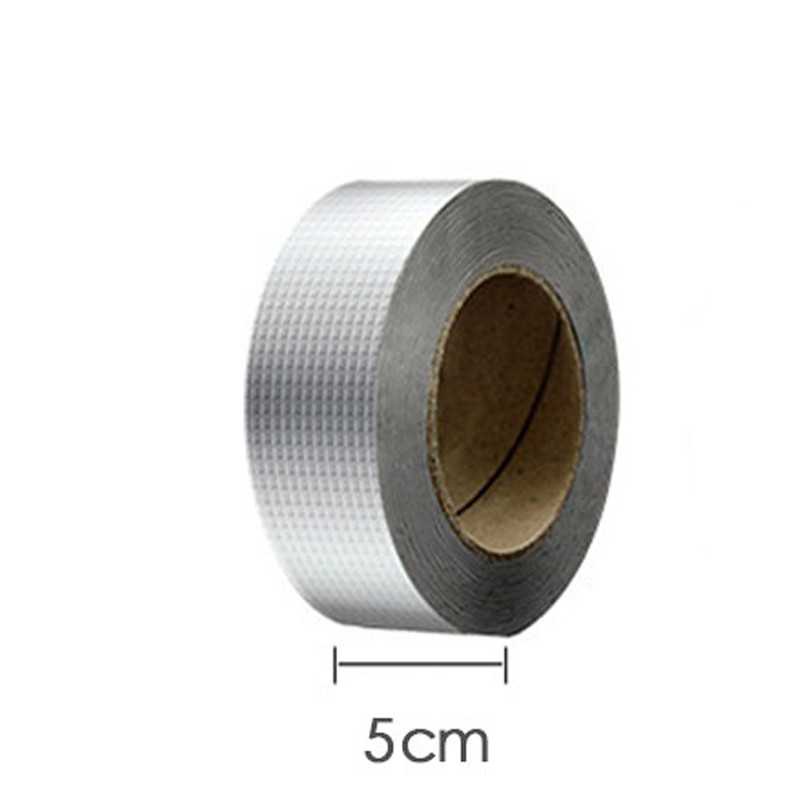 Lakban Aluminium Foil Adhesive Super Tape / Lakban Alumunium Foil Anti Bocor Air Anti Bakar Tambal Panci Atap Tahan Panas Super Kuat Lebar Waterproof / Lakban Tambal Penambal Panci Pipa Kolam Talang Panci Seng Bocor Alumunium / Lakban Lem Atap Lengket