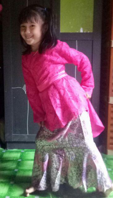 Sb Collection Stelan Atasan Julia Kebaya Kartini Dan Rok Duyung Batik Anak Wanita