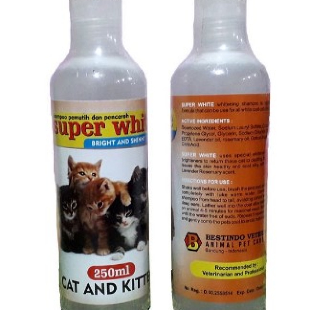 Shampo Kucing Pembersih Bulu Super white isi 250ml