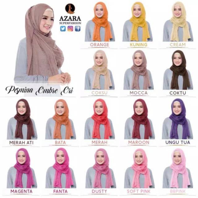 PASHMINA OMBRE BY AZZAHRA