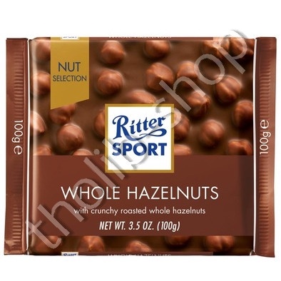 

ritter sport chocolate whole hazelnuts 100 gram