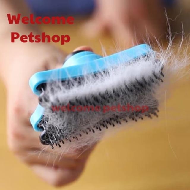 Sisir Anjing / Kucing dengan Tombol Otomatis / Sisir Anjing / Sisir Kucing / Sisir Grooming