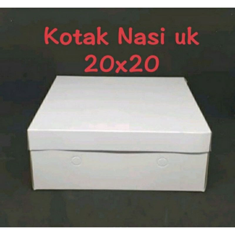 

Box / Dus Nasi + Sablon Ukuran 18 x 18 & 20x20 (Merk Sendiri) isi 100 pcs