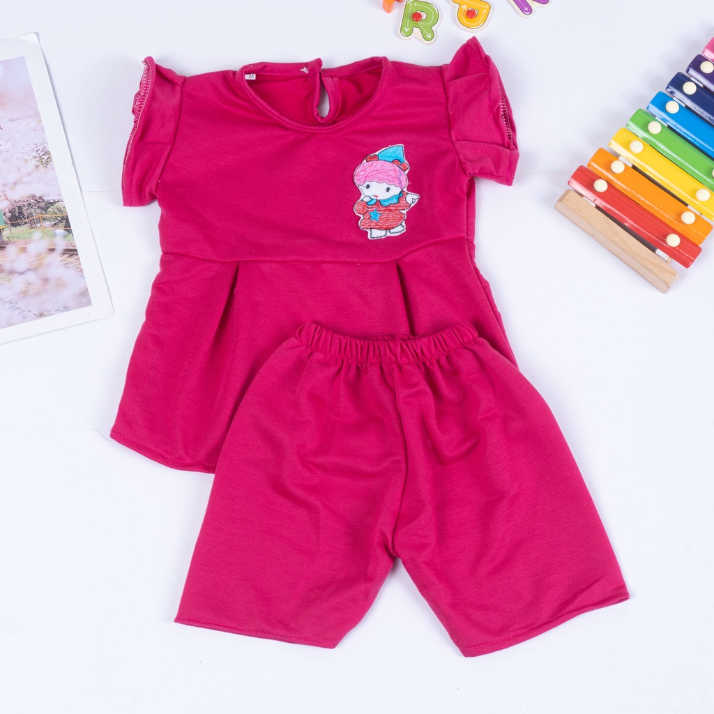 VS - Set Anak Ruffle BIAN / Setelan Anak Perempuan 1-5th