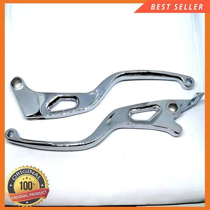 Handel Rem Dohan Motor Tiger Honda Silver Crome Mengkilap Aluminium