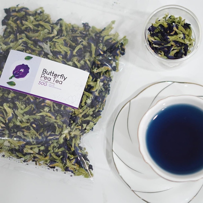 

teh-daun- teh bunga telang 10 gr butterfly pea tea seduh premium quality -daun-teh.