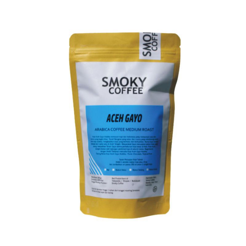 

Kopi Aceh Gayo Arabika - Medium Roast 200 gr - Smoky Coffee