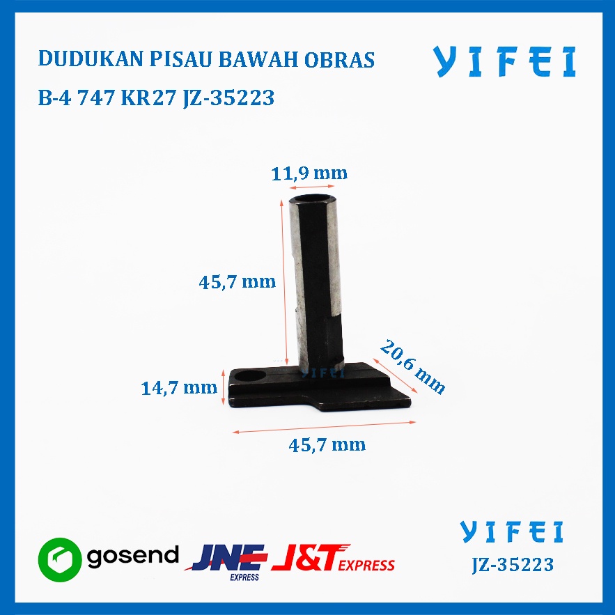 KR27 DUDUKAN PISAU BAWAH MESIN OBRAS 737/747 YIFEI-35223