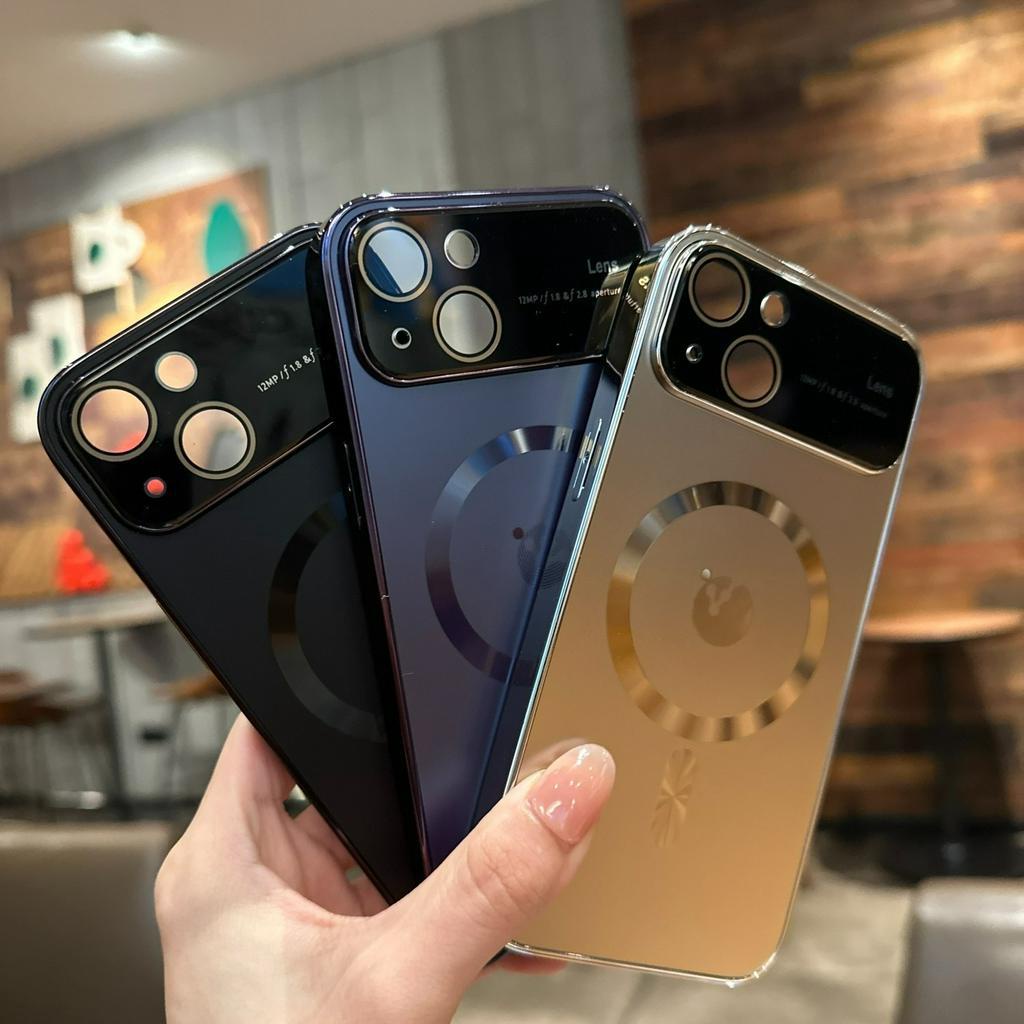 【 Magnetic suction 】 AG frosted CD pattern suitable for iPhone 14promax phone case Apple new 13 simple and advanced sense anti drop frame 14 13 promax lens all inclusive Phone case