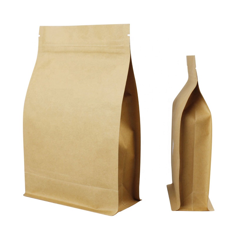 Standing Pouch Flat Bottom | Standing Pouch Kraft Paper | Full Gusset | Plastik Klip | Kemasan Snack Premium