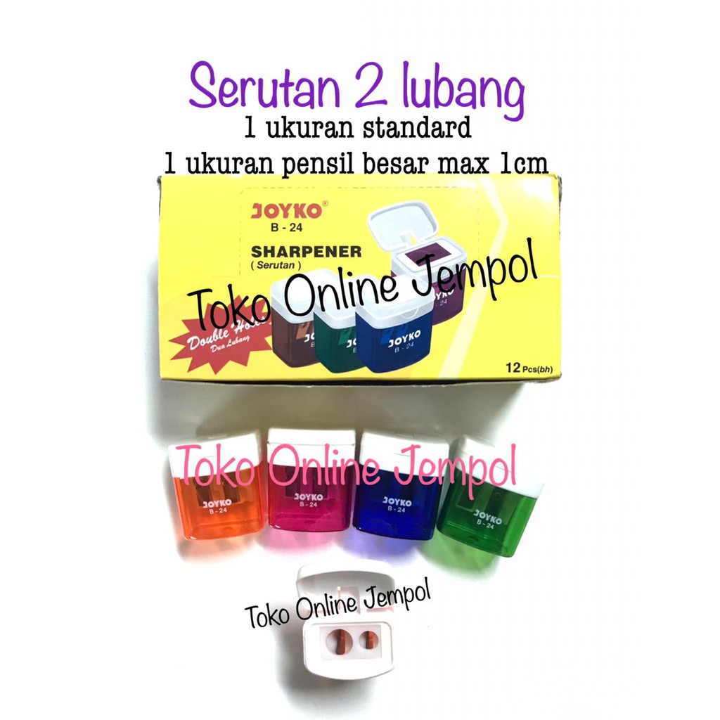 

Serutan 2 lubang JOYKO B-24 kerikan sharpener 2 holes ATK1142JY